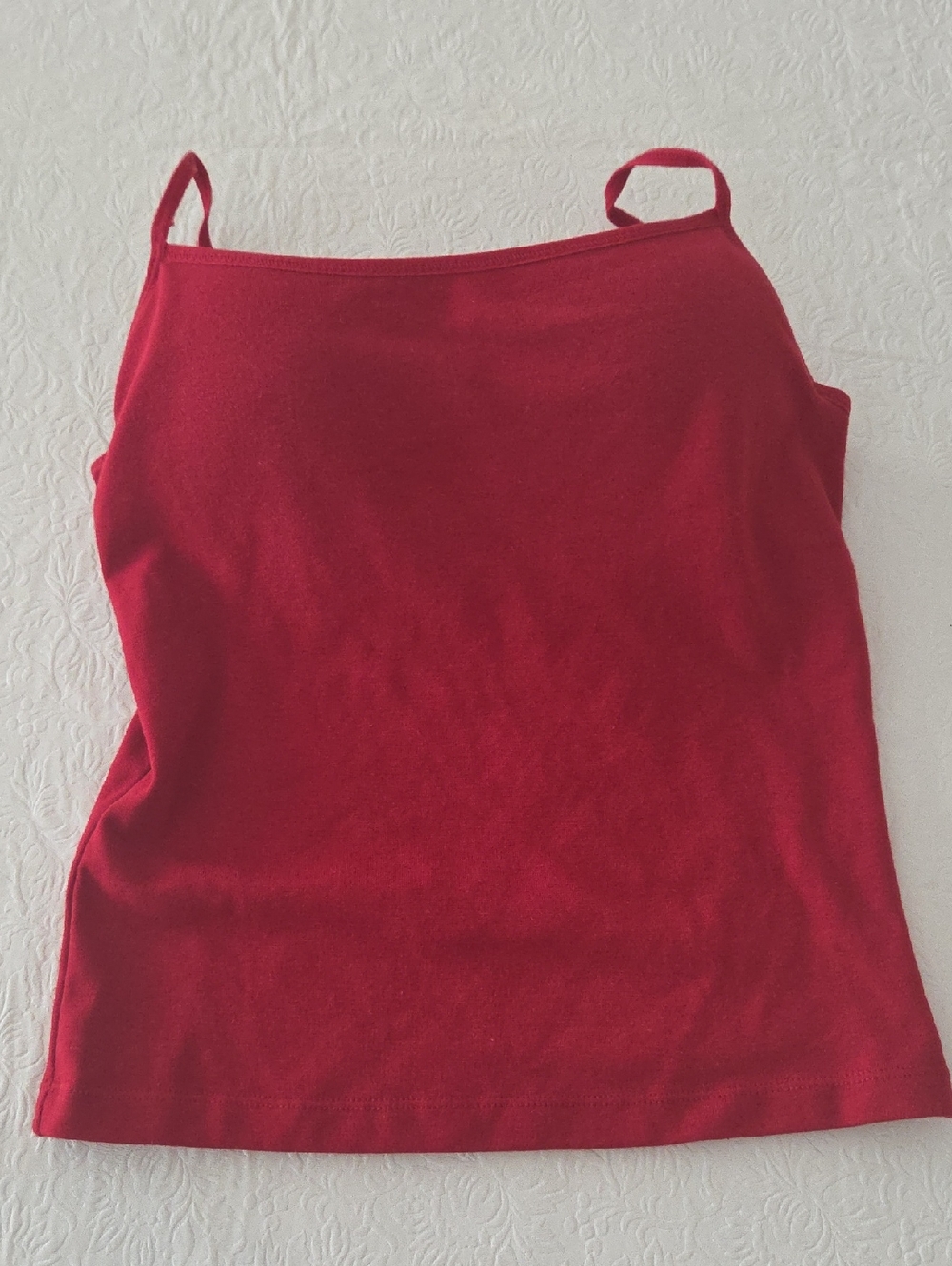 One Step Up Cupped Red Spaghetti Strap Camisole
